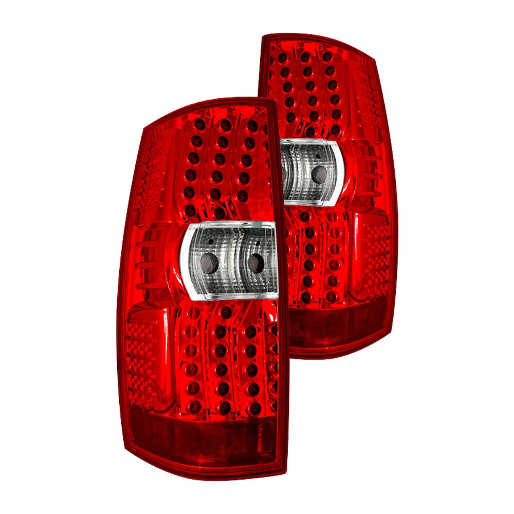 Winjet® CTWJ0066CR Chrome/Red LED Tail Lights