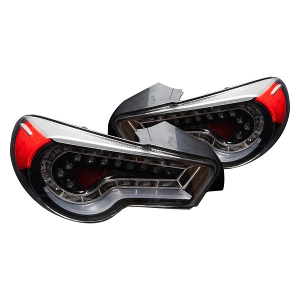 Winjet® - Black Fiber Optic LED Tail Lights, Scion FR-S