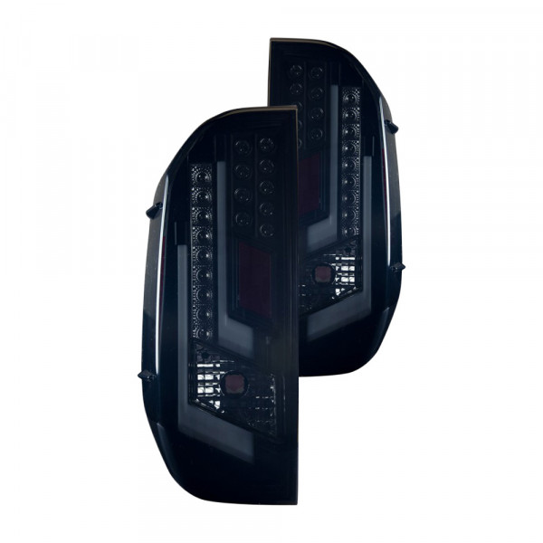 Winjet® CTWJ-0377-BS - Driver and Passenger Side Black/Smoke Fiber