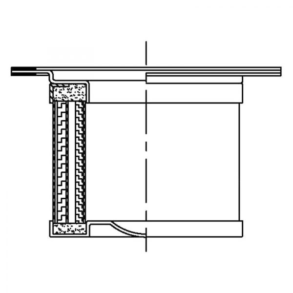 WIX® - 8.5" x 7.63" x 6.75" x 4.25" Industrial Outside-In Microglass Oil-Air Separator Cartridge