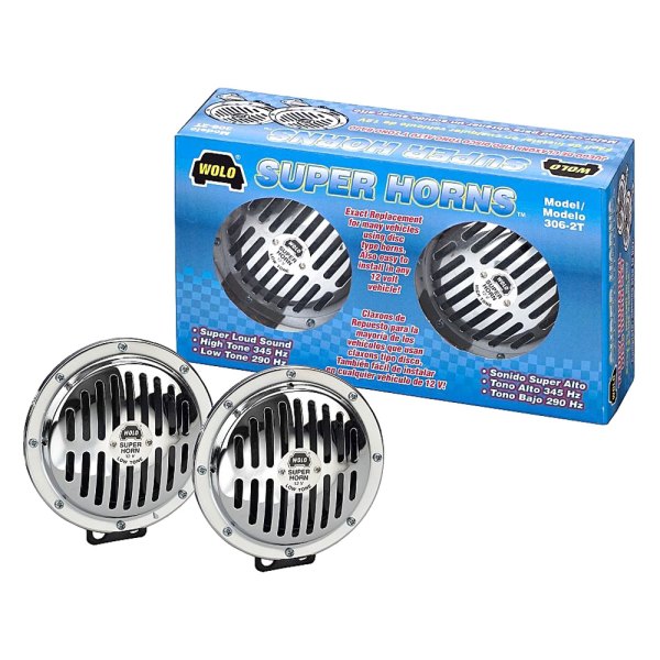 Wolo® - Chrome Grill Disc Horn Set