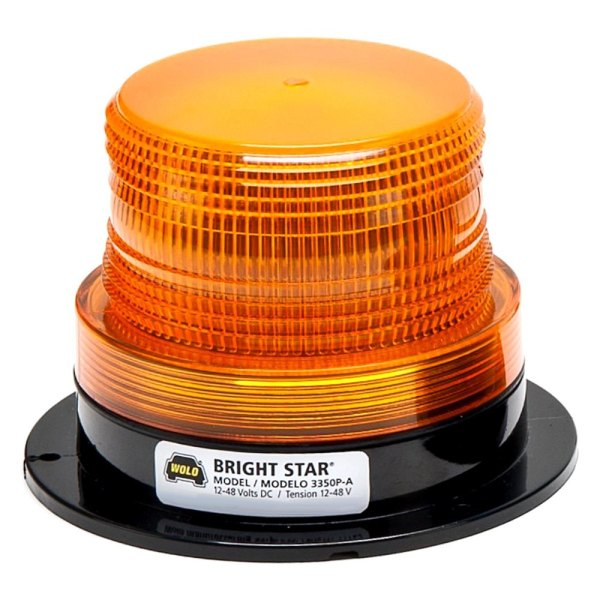 Wolo® - 3.6" Bright Star™ Permanent Mount Amber Gas Discharge Beacon Light