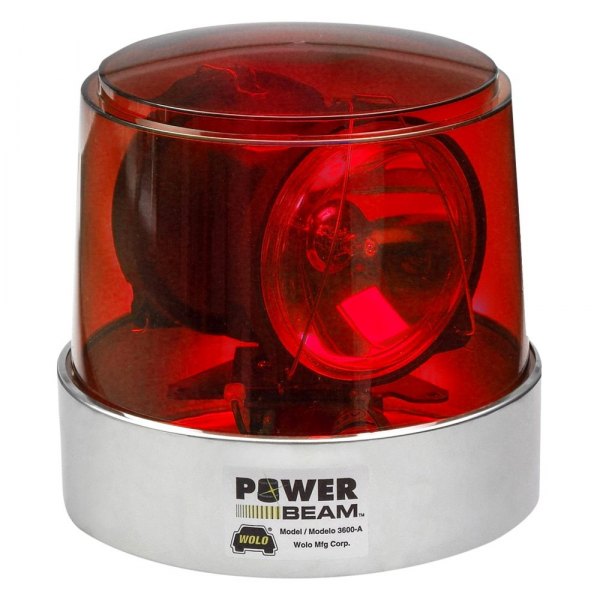 Wolo® - 8.25" Power Beam™ Rotating Red Halogen Beacon Light
