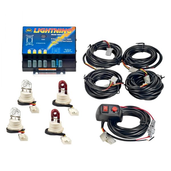 Wolo® - Lightning™ Permanent Mount Red/White Hideaway Strobe Light Kit