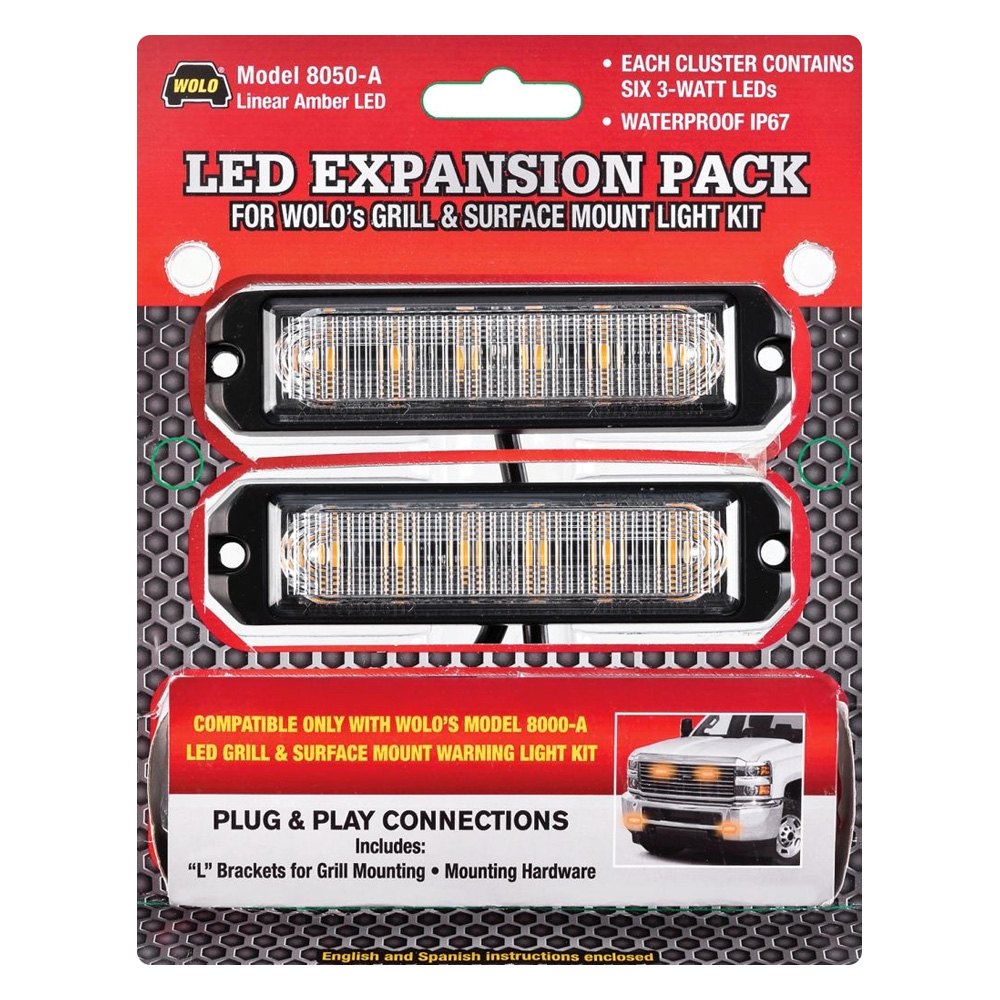 Wolo® 8050A 8000 Series BoltOn Mount Amber LED Strobe Lights