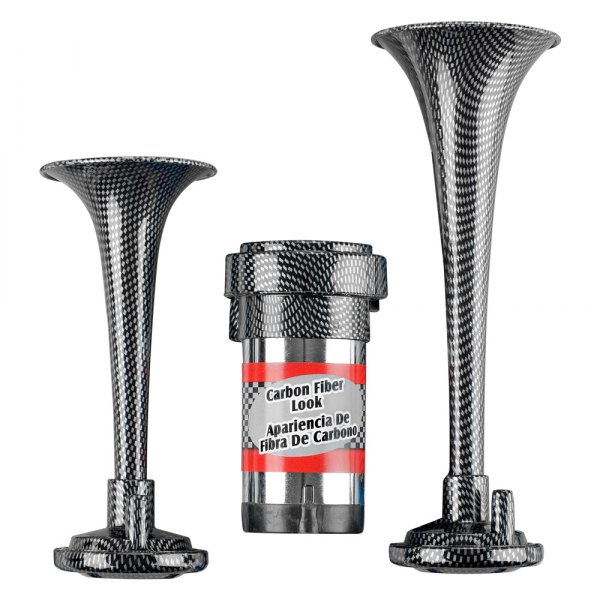 Wolo® - Bandido™ 2 Trumpet Carbon-Fiber Air Horn with Heavy Duty Compressor