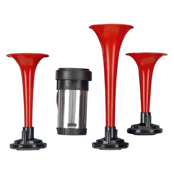 Wolo® - Airmite™ 3 Trumpet Red Air Horn with Heavy Duty Compressor