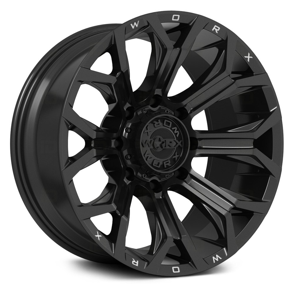 WORX 821B Wheels Black Rims