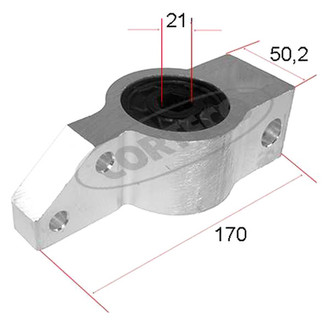 Corteco® - Front Driver Side Rearward Control Arm Bushing
