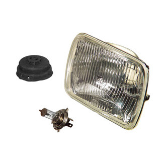 Hella® - 7x6" Rectangular Chrome Factory Style Composite Headlight (H6054, 200mm)