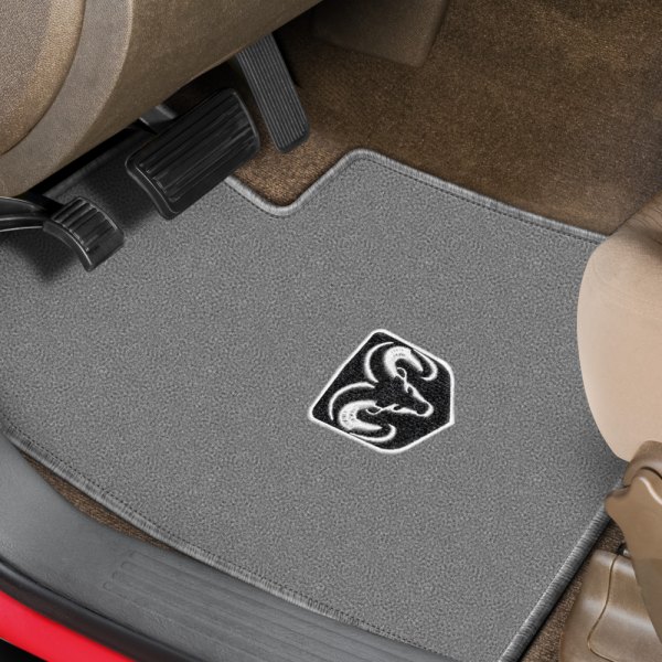  Mopar® - Premium Carpet Slate Gray Floor Mats with Ram's Head Logo
