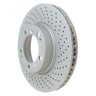 Zimmermann® - Coat-Z Drilled and Slotted Vented Front Passenger Side Brake Rotor
