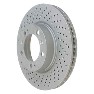 Zimmermann® - Coat-Z Drilled and Slotted Vented Front Driver Side Brake Rotor
