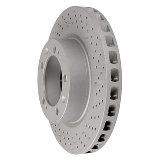 Zimmermann® - Coat-Z Drilled and Slotted Vented Front Passenger Side Brake Rotor