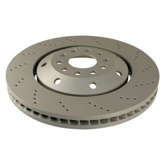 Zimmermann® - Coat-Z Drilled and Slotted Vented Front Passenger Side Brake Rotor