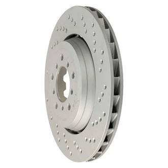 Zimmermann® - Coat-Z Drilled and Slotted Vented Front Passenger Side Brake Rotor