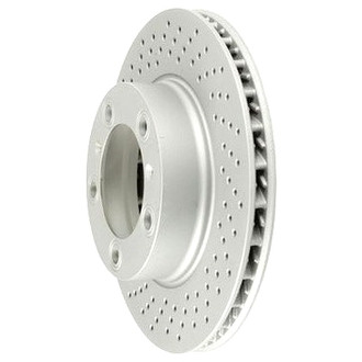 Zimmermann® - Coat-Z Drilled and Slotted Vented Front Driver Side Brake Rotor