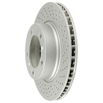 Zimmermann® - Coat-Z Drilled and Slotted Vented Front Passenger Side Brake Rotor