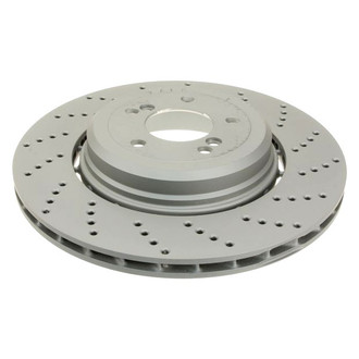 Zimmermann® - Coat-Z Drilled and Slotted Vented Rear Passenger Side Brake Rotor