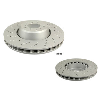Zimmermann® - Coat-Z Drilled and Slotted Vented Front Driver Side Brake Rotor