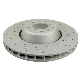 Zimmermann® - Coat-Z Drilled and Slotted Vented Front Passenger Side Brake Rotor