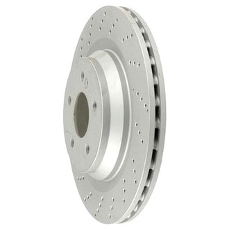 Zimmermann® - Coat-Z Drilled and Slotted Vented Rear Brake Rotor