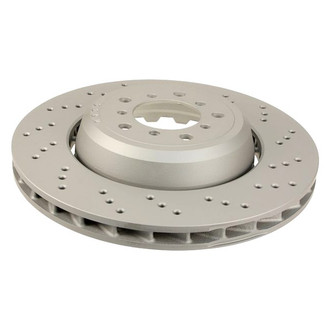 Zimmermann® - Coat-Z Drilled and Slotted Vented Front Passenger Side Brake Rotor