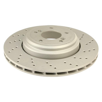 Zimmermann® - Coat-Z Drilled and Slotted Vented Rear Passenger Side Brake Rotor