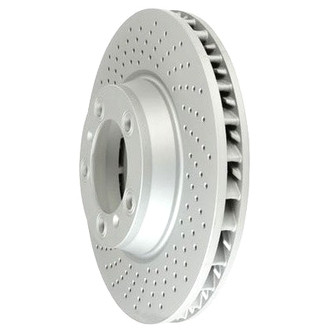 Zimmermann® - Coat-Z Drilled and Slotted Vented Front Driver Side Brake Rotor