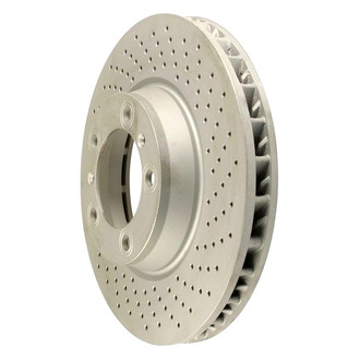 Zimmermann® - Coat-Z Drilled and Slotted Vented Front Passenger Side Brake Rotor