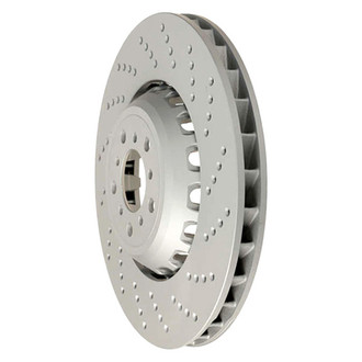 Zimmermann® - Coat-Z Drilled and Slotted Vented Front Passenger Side Brake Rotor