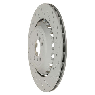 Zimmermann® - Coat-Z Drilled and Slotted Vented Rear Passenger Side Brake Rotor