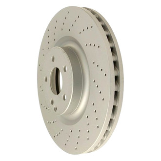 Zimmermann® - Coat-Z Drilled and Slotted Vented Front Brake Rotor