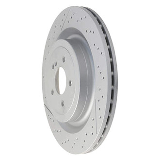 Zimmermann® - Coat-Z Drilled and Slotted Vented Rear Brake Rotor