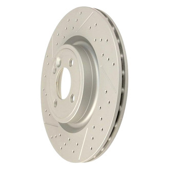 Zimmermann® - Coat-Z Drilled and Slotted Vented Front Brake Rotor