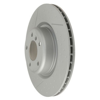 Zimmermann® - Coat-Z Drilled and Slotted Vented Rear Brake Rotor