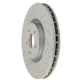 Zimmermann® - Coat-Z Drilled and Slotted Vented Front Brake Rotor
