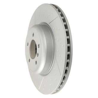 Zimmermann® - Coat-Z Drilled and Slotted Vented Front Brake Rotor
