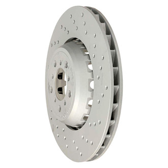 Zimmermann® - Coat-Z Drilled and Slotted Vented Front Passenger Side Brake Rotor
