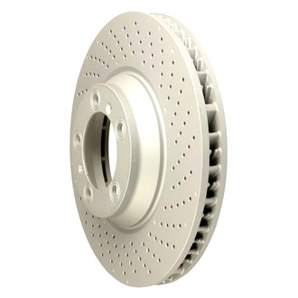 Zimmermann® - Coat-Z Drilled and Slotted Vented Front Passenger Side Brake Rotor