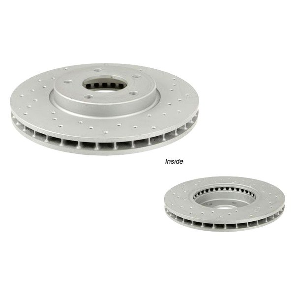 Zimmermann® - Coat-Z Drilled and Slotted 1-Piece Front Brake Rotor