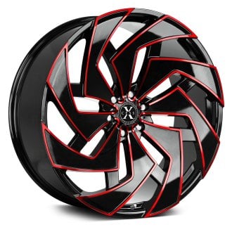 XCESS® - X04 Gloss Black with Candy Red Milled Accents