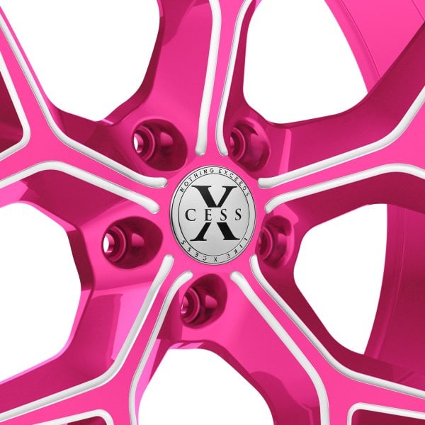 XCESS® X05 Wheels - Candy Pink with Milled Accents Rims