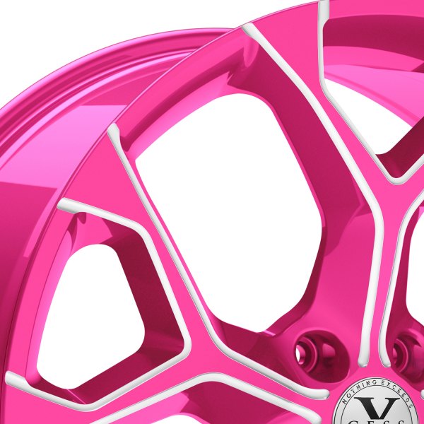 XCESS® X05 Wheels - Candy Pink with Milled Accents Rims