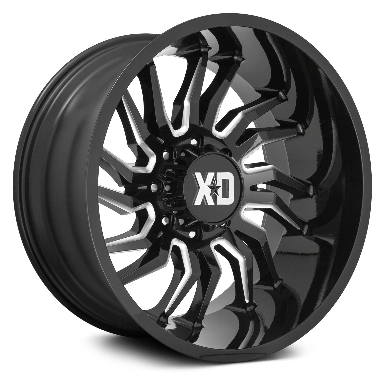 XD SERIES® XD858 TENSION Wheels - Gloss Black with Milled Accents 