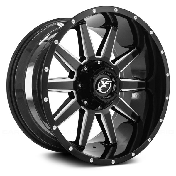 XF OFF-ROAD® - XF-219 Gloss Black with Milled Accent and Dots