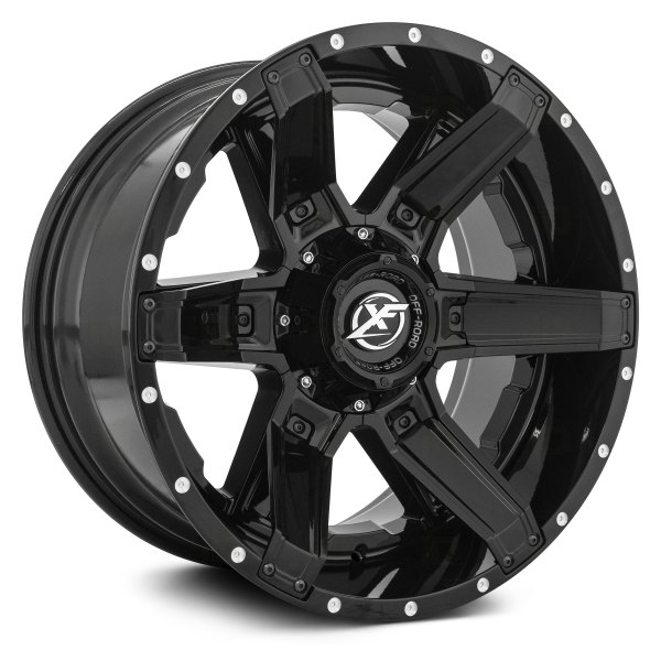 XF OFF-ROAD® - XF-214 Gloss Black with Inserts and Dots