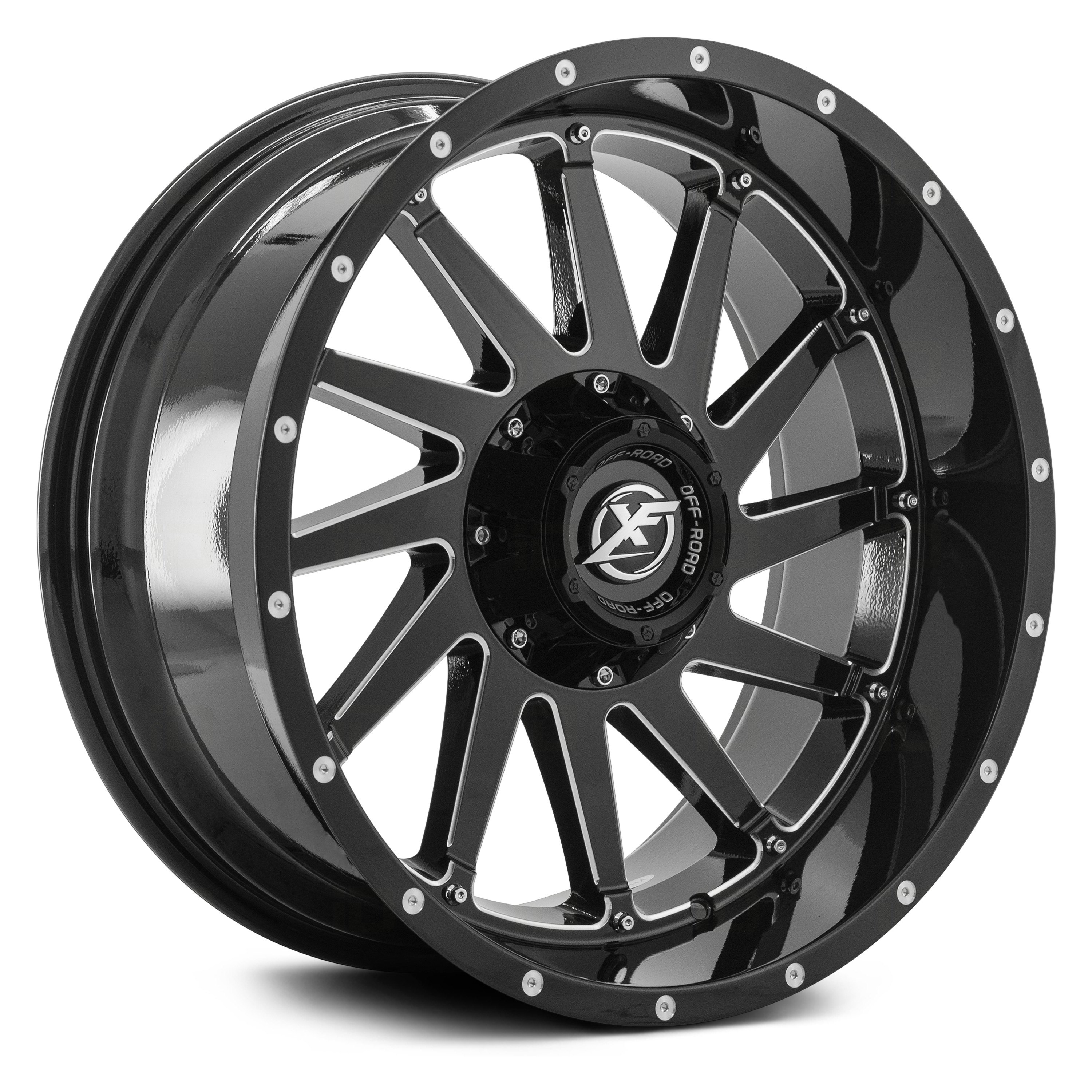 XF OFF-ROAD® XF-216 Wheels - Gloss Black with Milled Accent