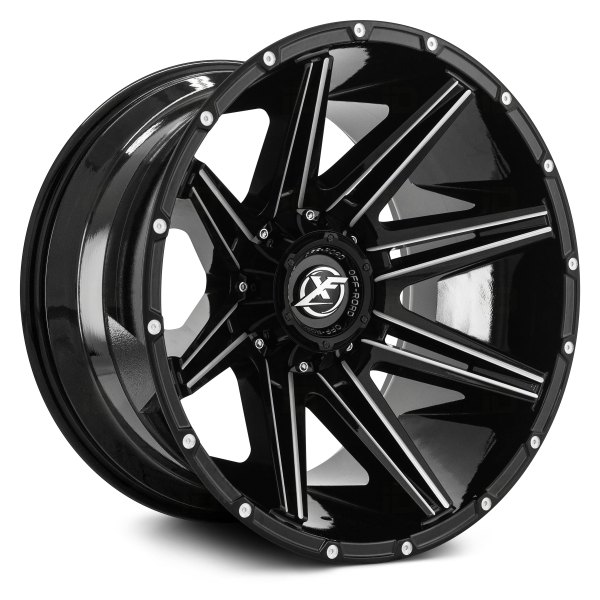 XF OFF-ROAD® - XF-220 Gloss Black with Milled Accent and Dots