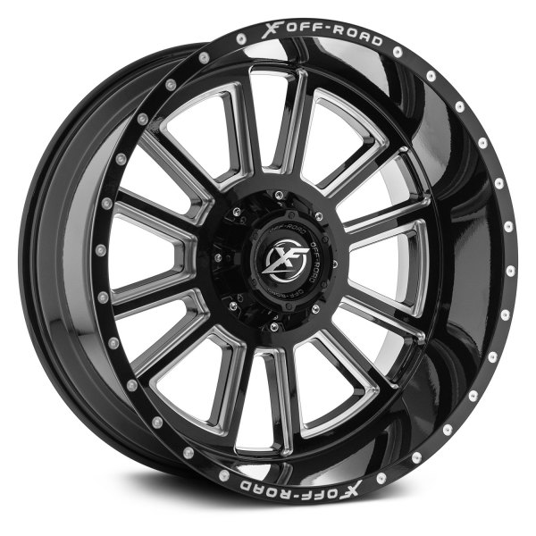 XF OFF-ROAD® - XF-225 Gloss Black with Milled Accents and Dots
